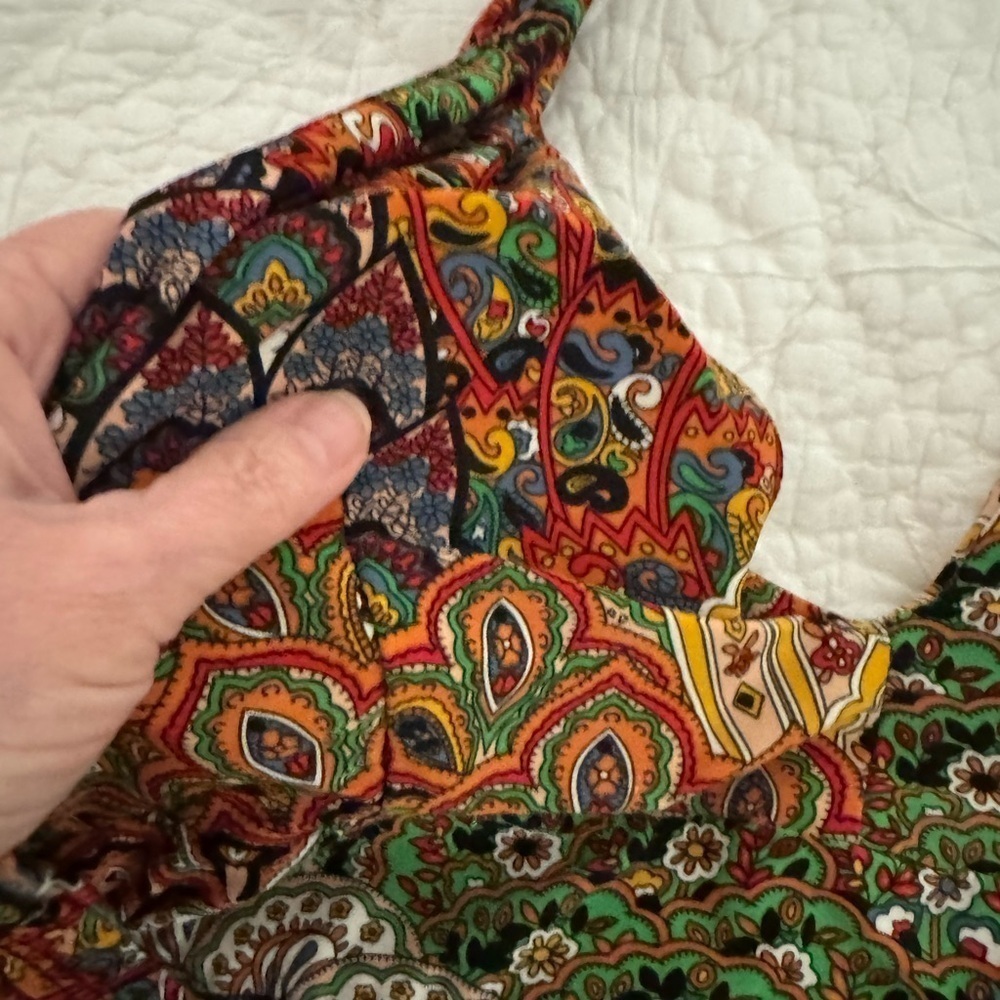 Beautiful EUC 5th& Love Halter Top Maxi Dress SZ XL Silky & colorful BOHO - Picture 11 of 13